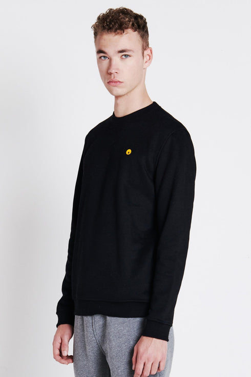 Felpa Uomo DERMOT logo applicato Nero CIESSE PIUMINI- Francavilla Moda